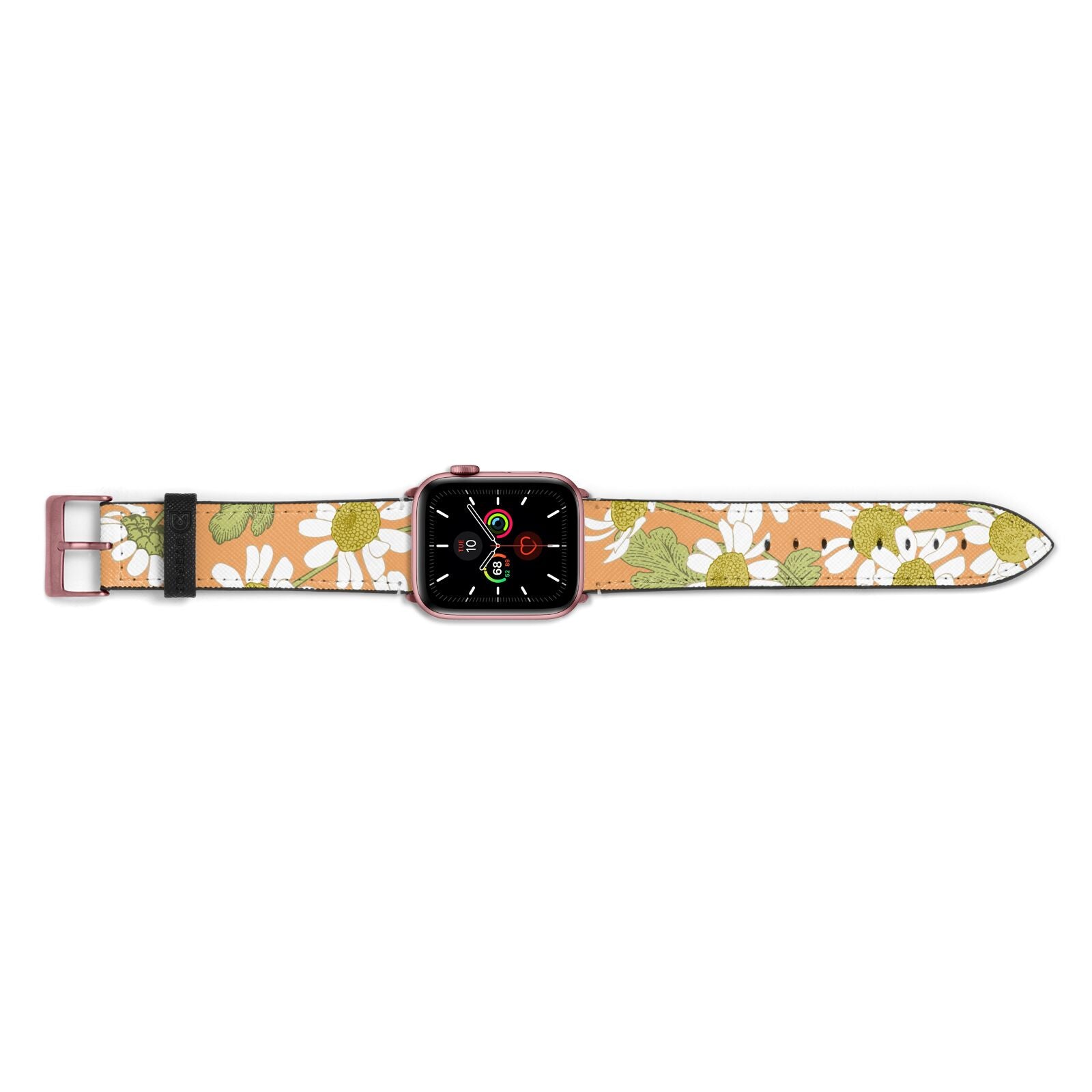 Daisies Apple Watch Strap Landscape Image Rose Gold Hardware