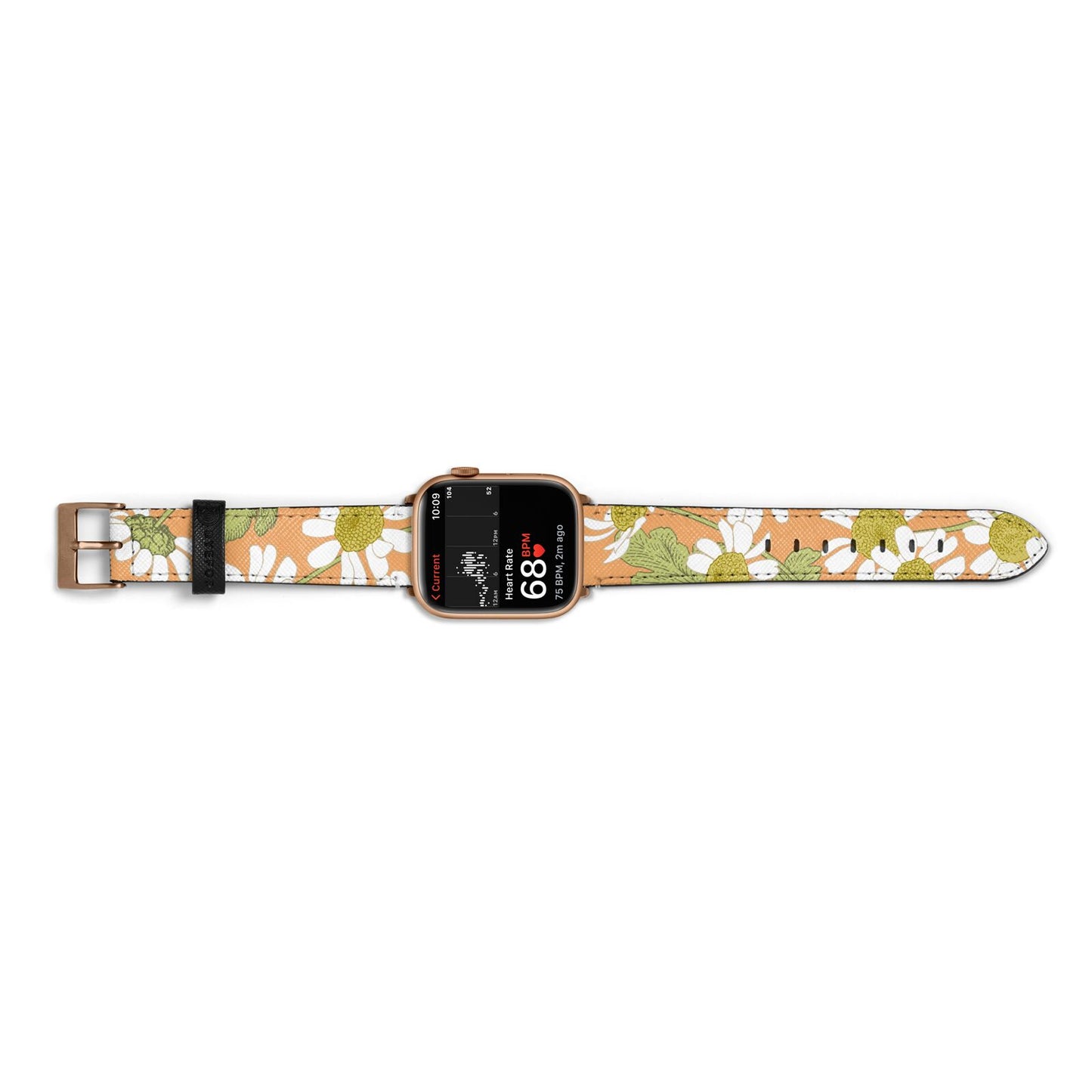 Daisies Apple Watch Strap Size 38mm Landscape Image Gold Hardware