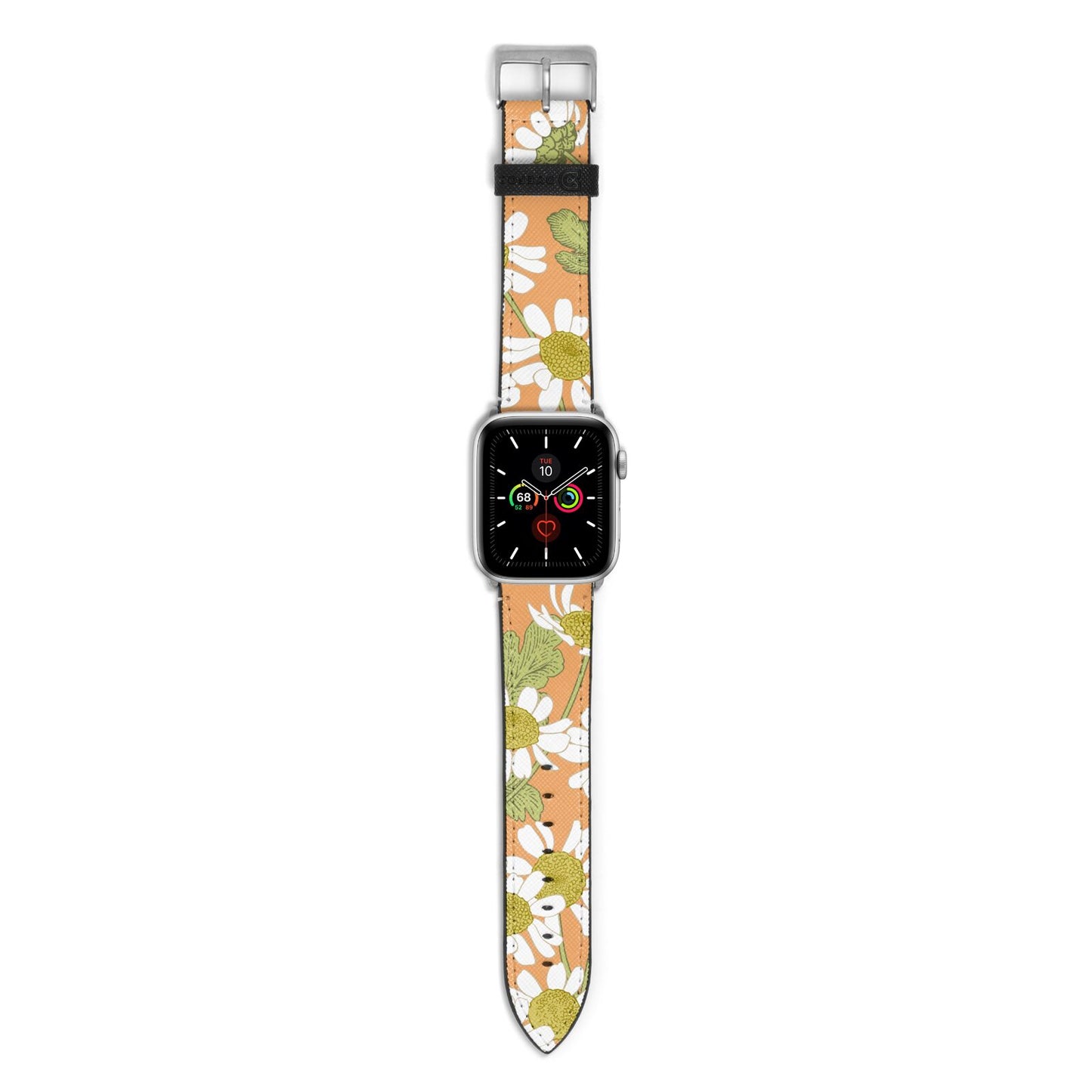 Daisies Apple Watch Strap with Silver Hardware