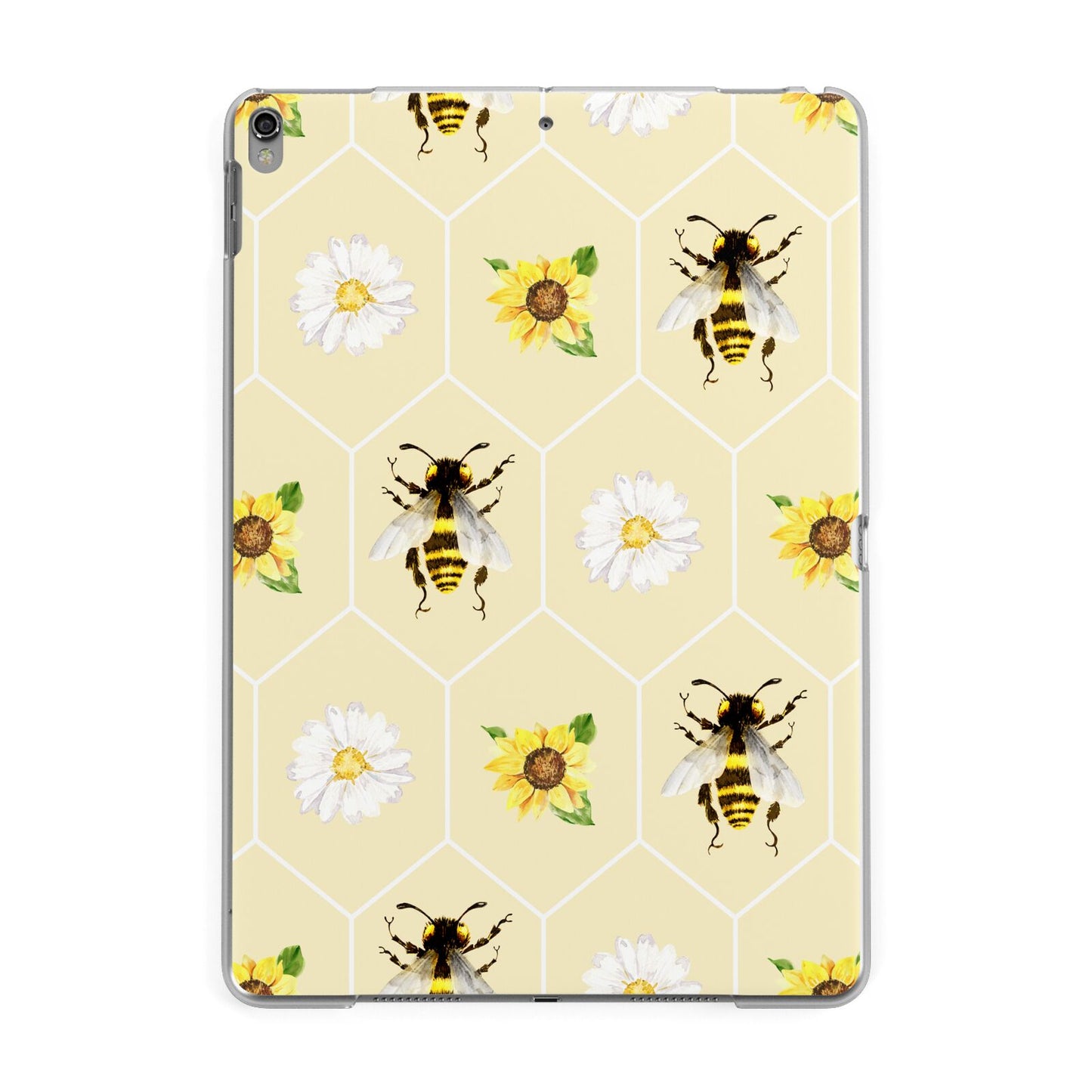 Daisies Bees and Sunflowers Apple iPad Grey Case