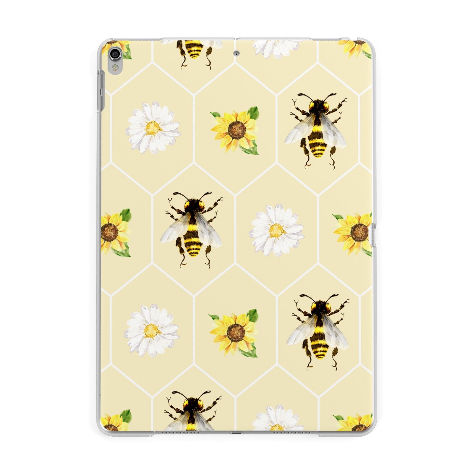 Daisies Bees and Sunflowers Apple iPad Silver Case