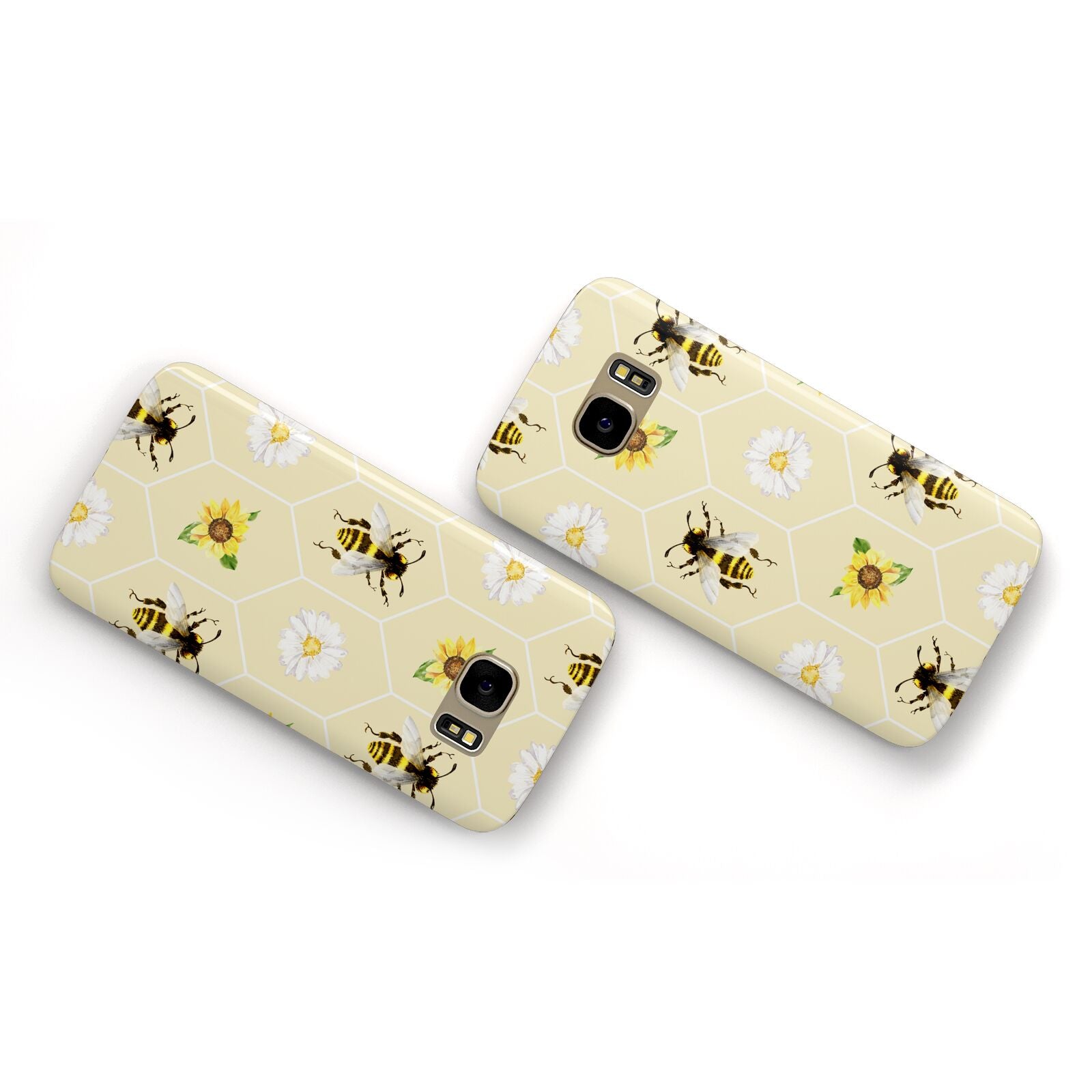 Daisies Bees and Sunflowers Samsung Galaxy Case Flat Overview