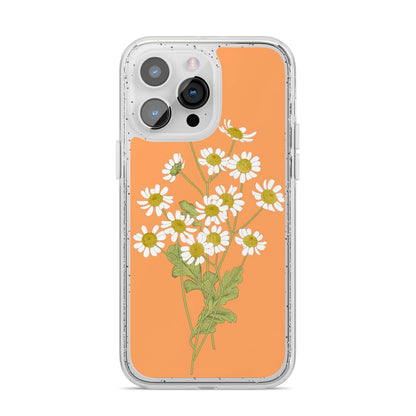 Daisies iPhone 14 Pro Max Glitter Tough Case Silver