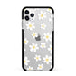 Daisy Apple iPhone 11 Pro Max in Silver with Black Impact Case