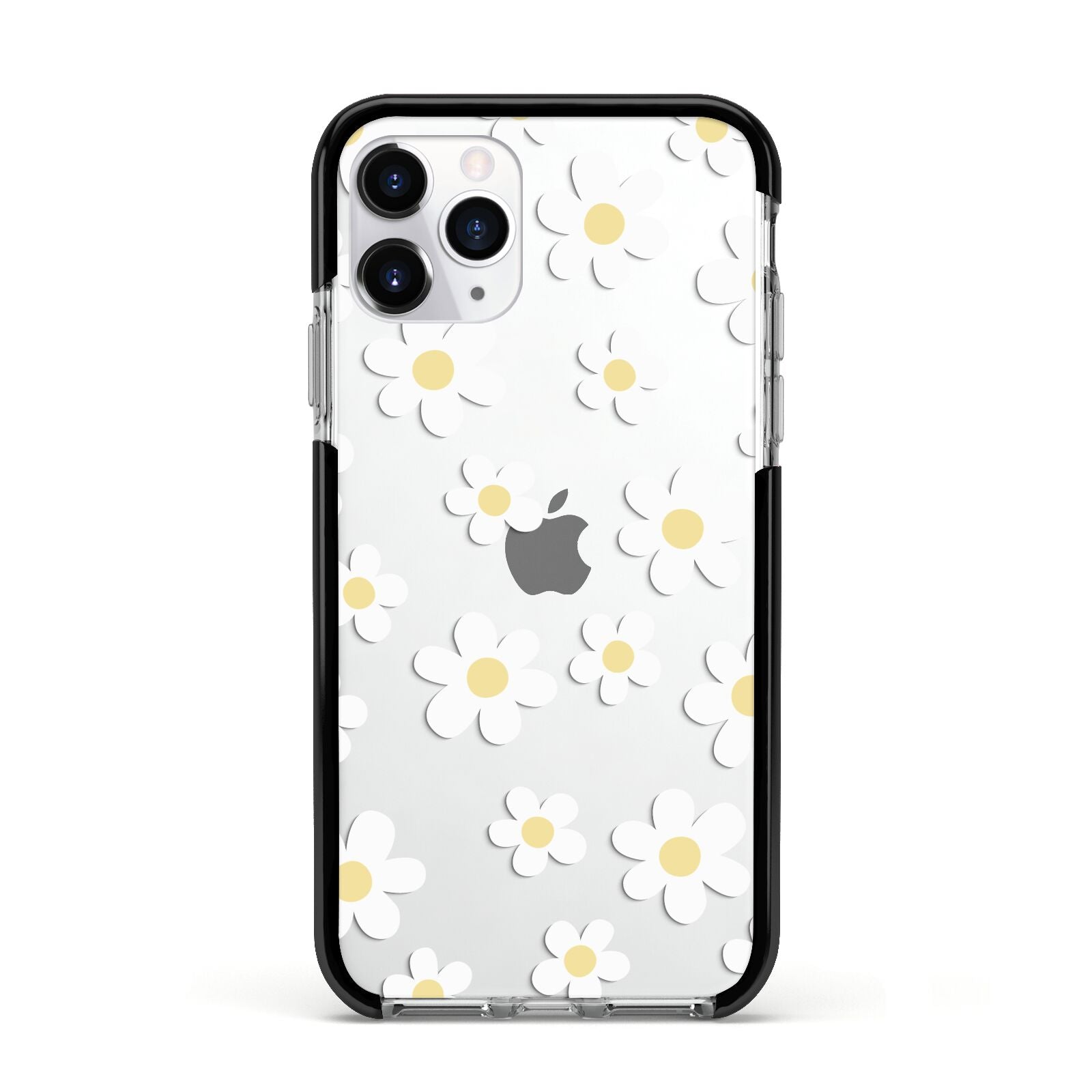 Daisy Apple iPhone 11 Pro in Silver with Black Impact Case