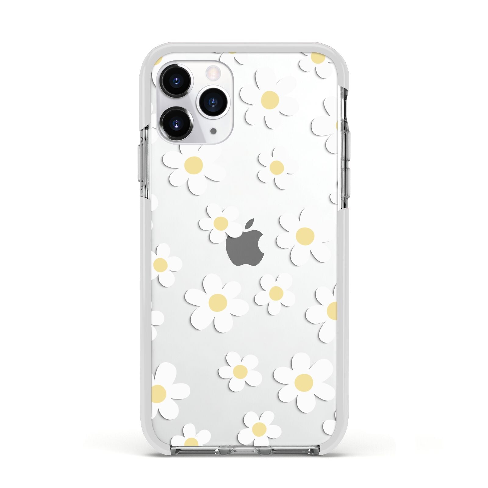 Daisy Apple iPhone 11 Pro in Silver with White Impact Case