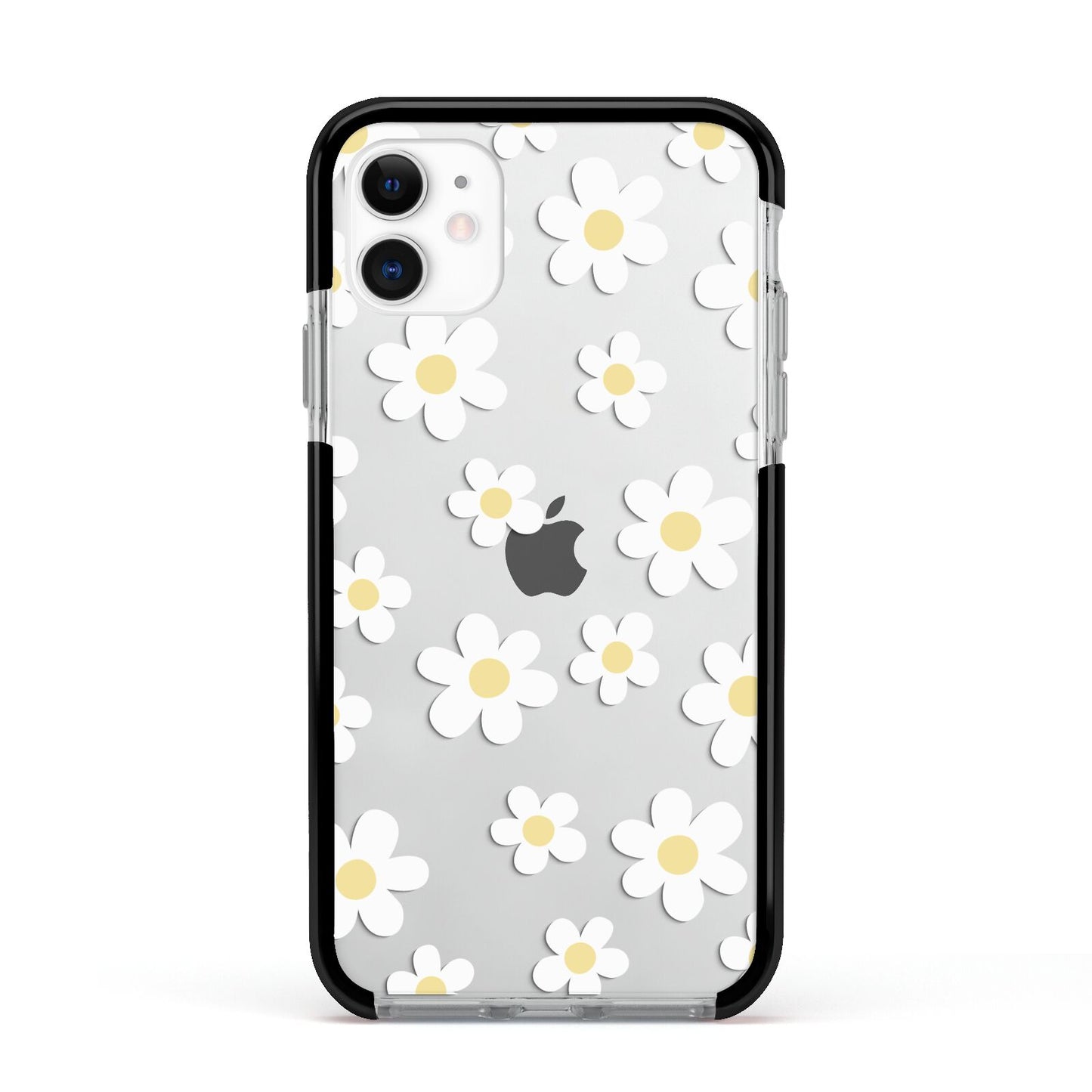 Daisy Apple iPhone 11 in White with Black Impact Case