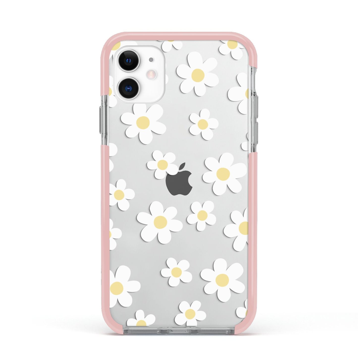 Daisy Apple iPhone 11 in White with Pink Impact Case