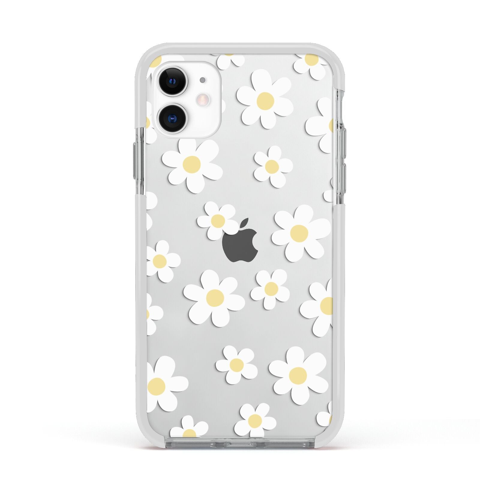 Daisy Apple iPhone 11 in White with White Impact Case