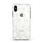 Daisy Apple iPhone Xs Impact Case White Edge on Silver Phone
