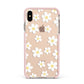 Daisy Apple iPhone Xs Max Impact Case Pink Edge on Gold Phone