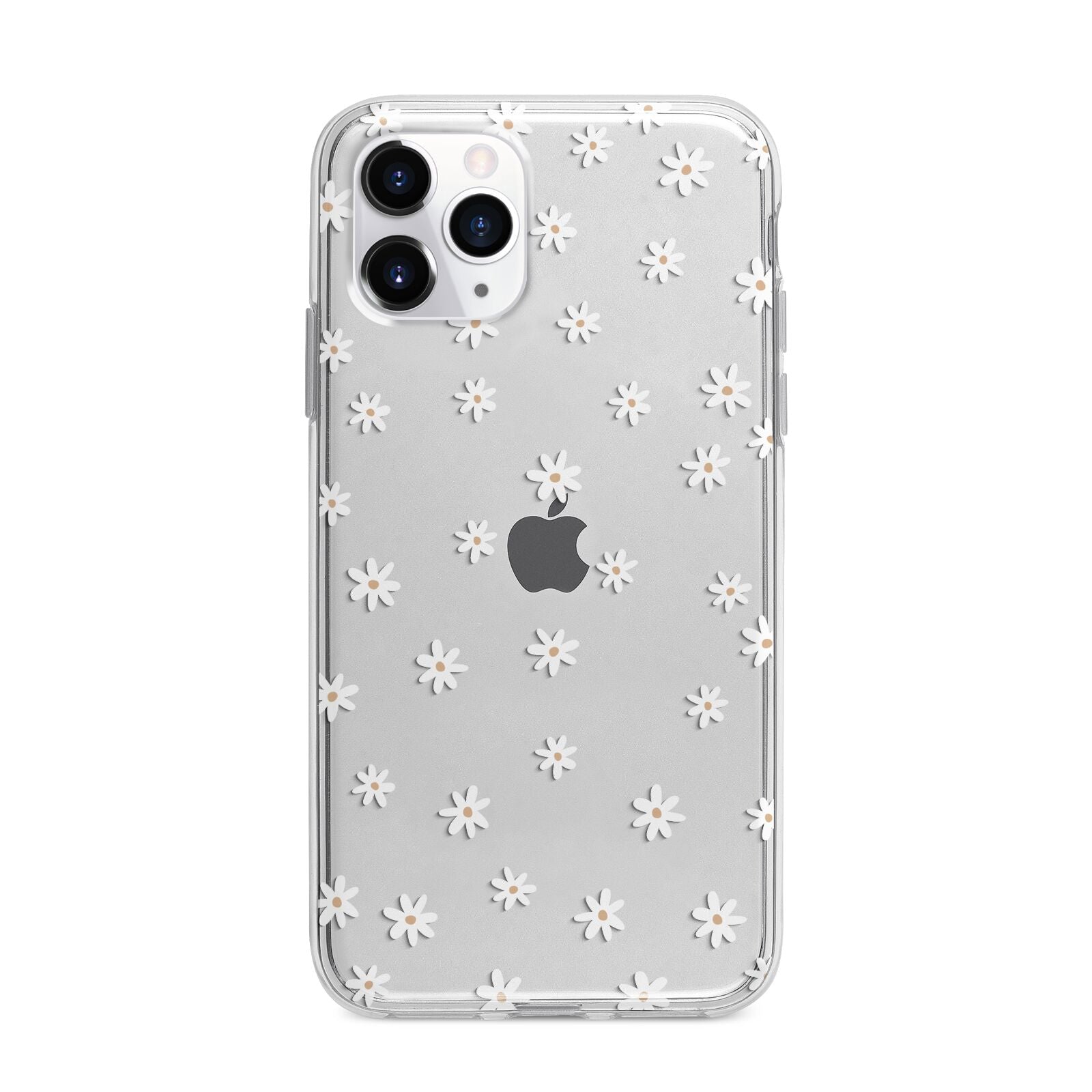 Daisy Pattern Apple iPhone 11 Pro Max in Silver with Bumper Case