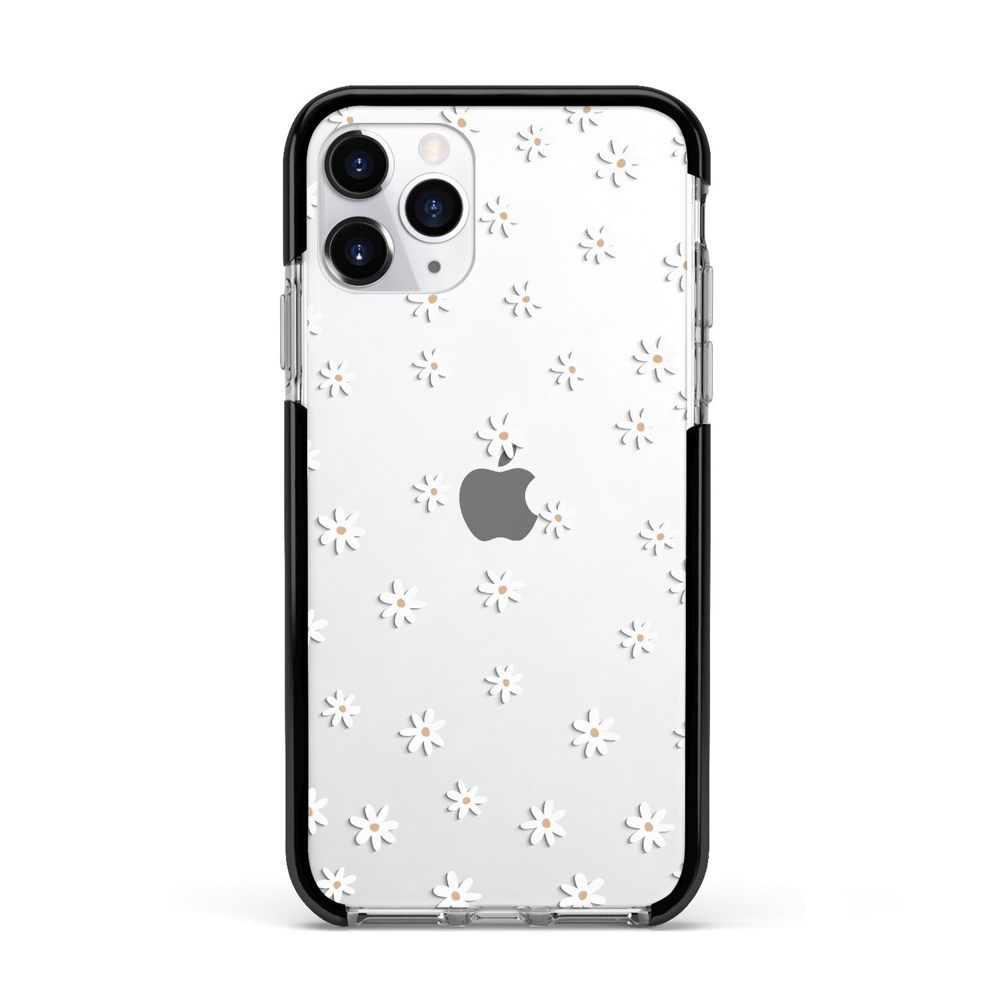 Daisy Pattern Apple iPhone 11 Pro in Silver with Black Impact Case