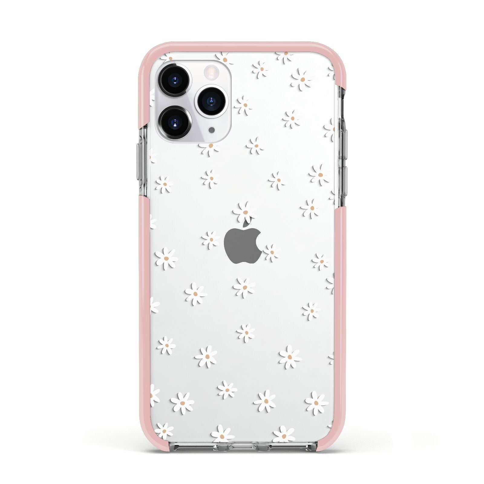 Daisy Pattern Apple iPhone 11 Pro in Silver with Pink Impact Case