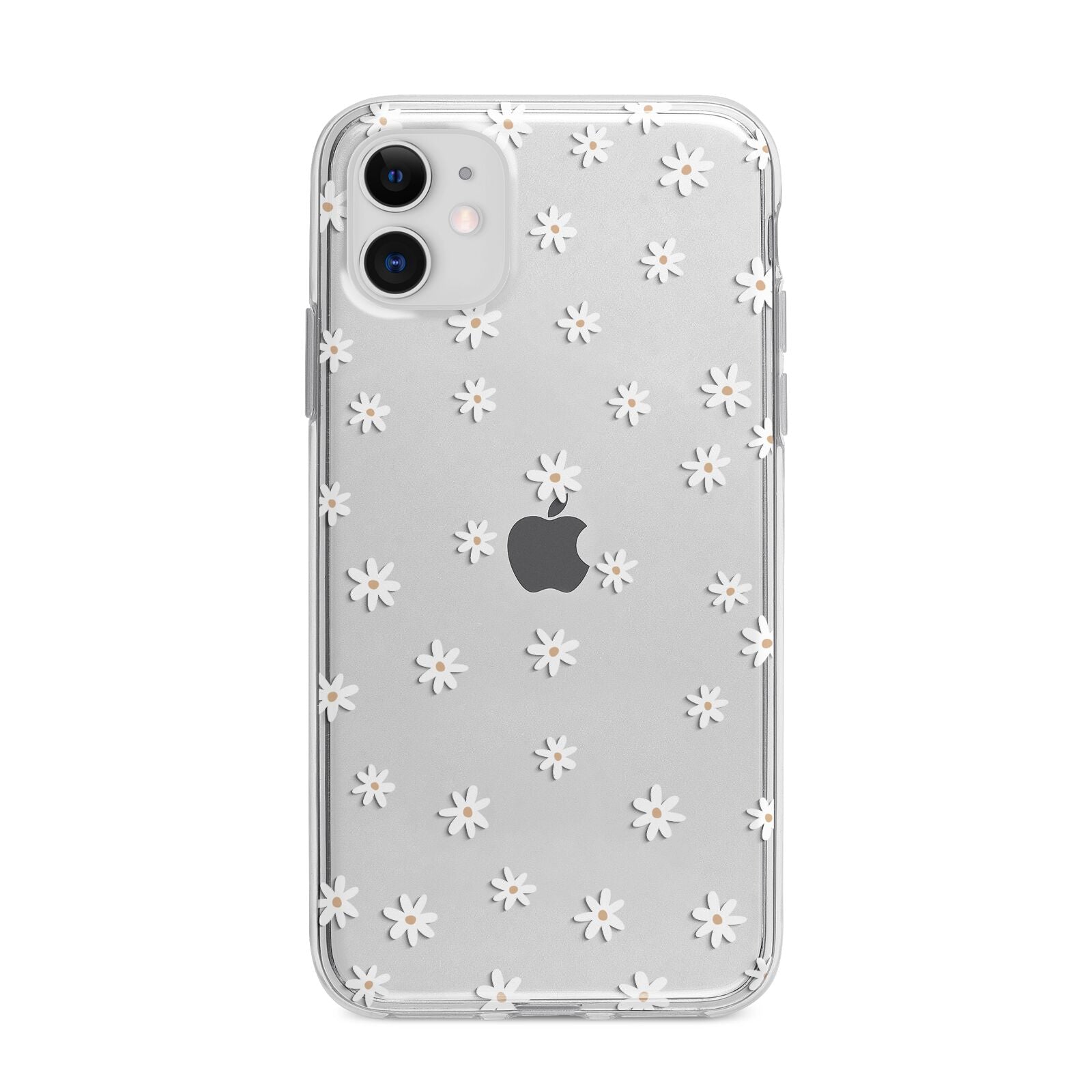 Daisy Pattern Apple iPhone 11 in White with Bumper Case