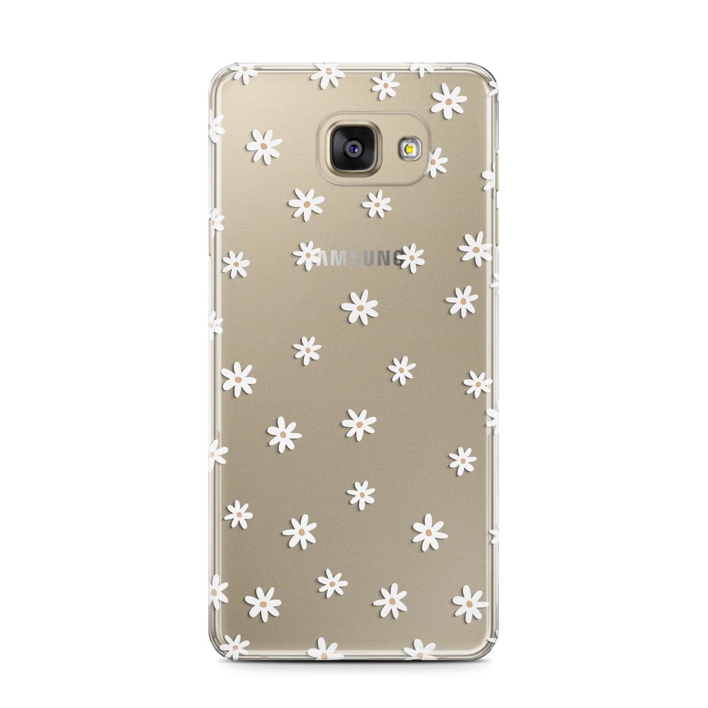 Daisy Pattern Samsung Galaxy A7 2016 Case on gold phone