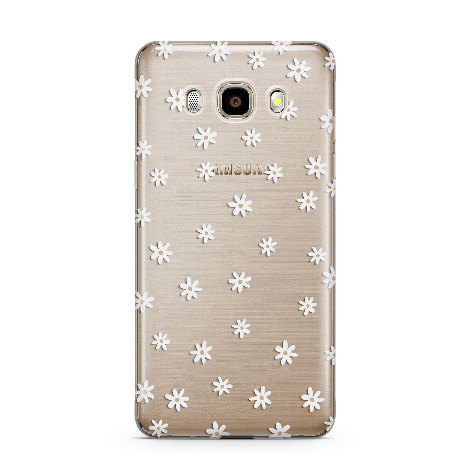 Daisy Pattern Samsung Galaxy J7 2016 Case on gold phone