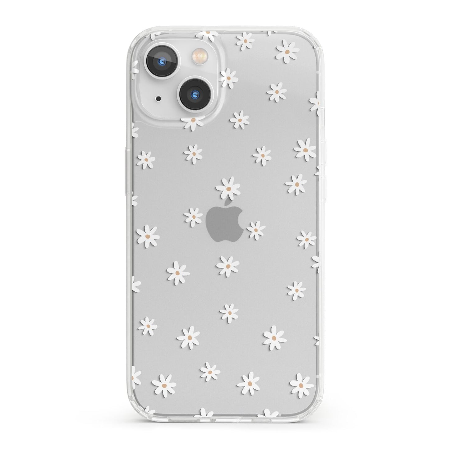 Daisy Pattern iPhone 13 Clear Bumper Case