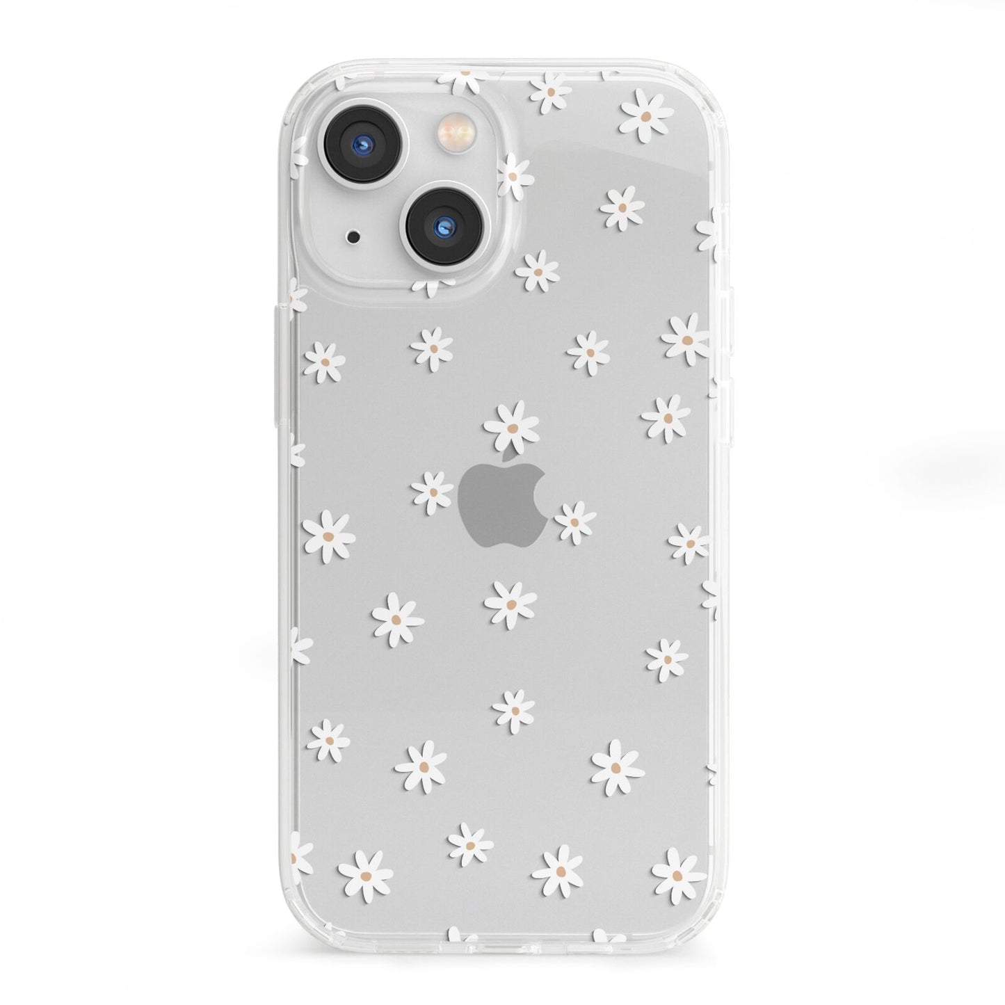 Daisy Pattern iPhone 13 Mini Clear Bumper Case