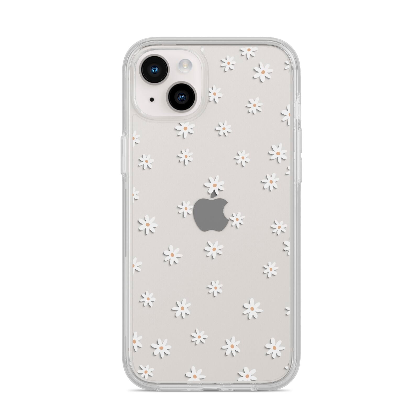 Daisy Pattern iPhone 14 Plus Clear Tough Case Starlight