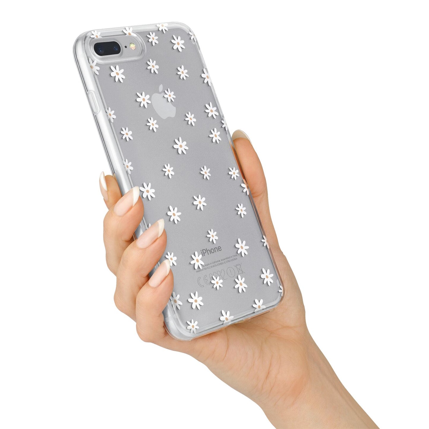 Daisy Pattern iPhone 7 Plus Bumper Case on Silver iPhone Alternative Image