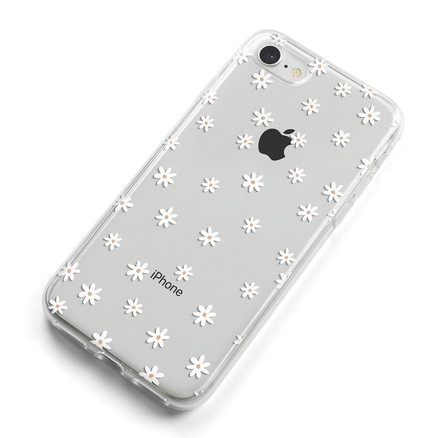 Daisy Pattern iPhone 8 Bumper Case on Silver iPhone Alternative Image