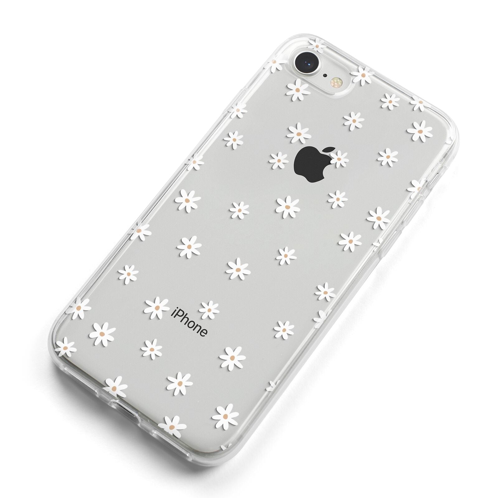 Daisy Pattern iPhone 8 Bumper Case on Silver iPhone Alternative Image