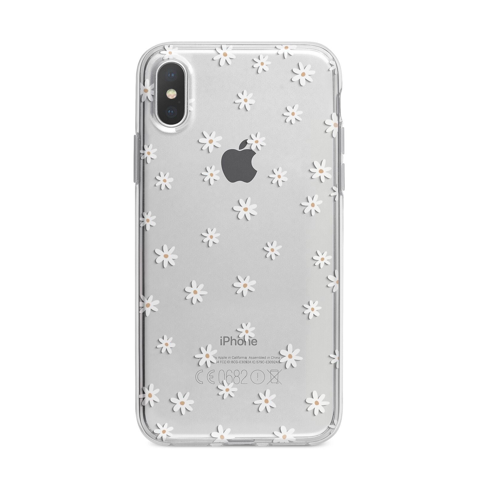 Daisy Pattern iPhone X Bumper Case on Silver iPhone Alternative Image 1