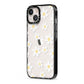 Daisy iPhone 13 Black Impact Case Side Angle on Silver phone