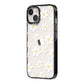 Daisy iPhone 14 Black Impact Case Side Angle on Silver phone