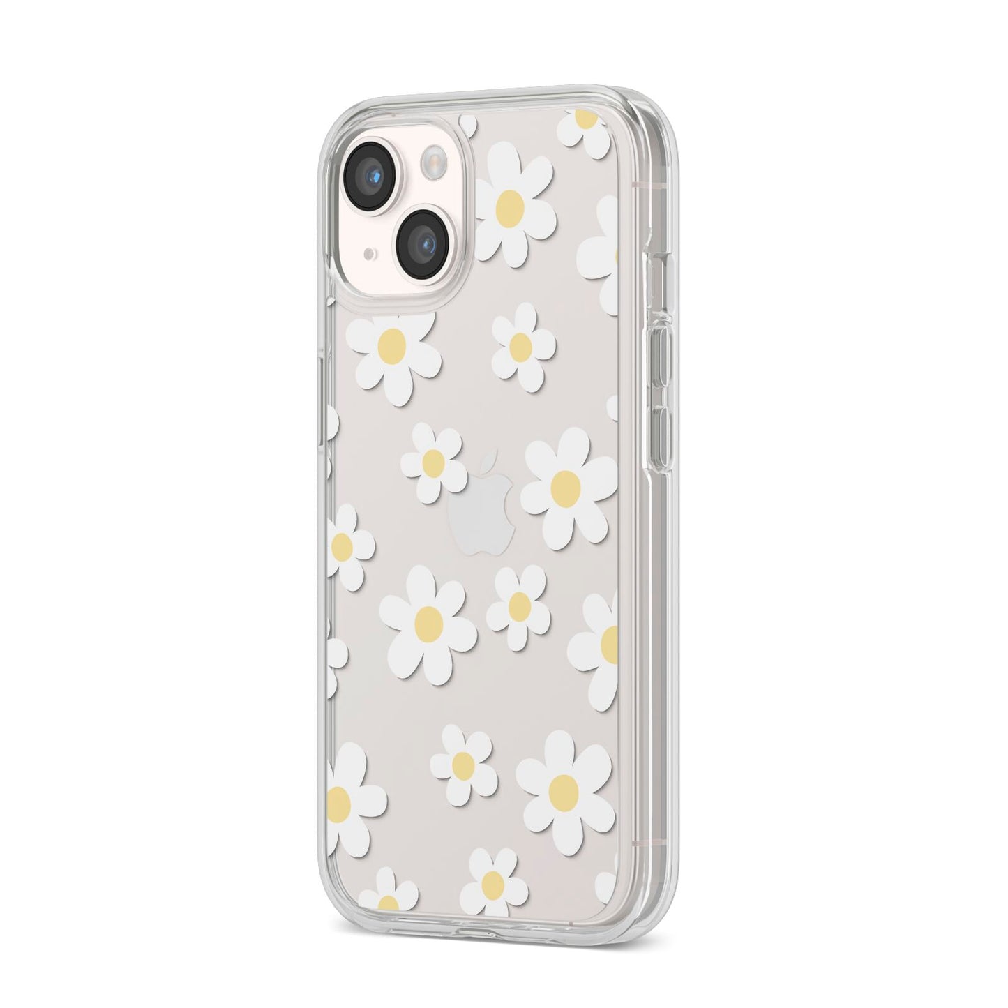 Daisy iPhone 14 Clear Tough Case Starlight Angled Image
