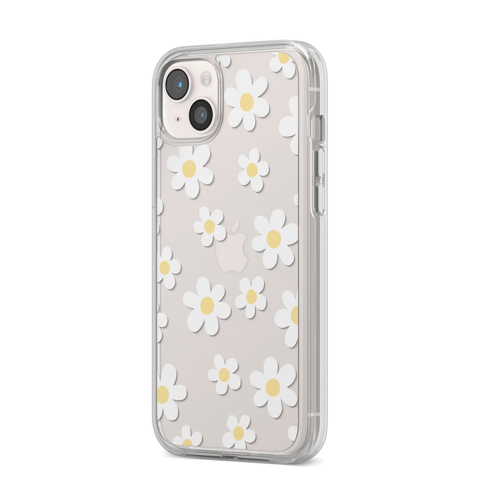 Daisy iPhone 14 Plus Clear Tough Case Starlight Angled Image