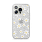 Daisy iPhone 14 Pro Glitter Tough Case Silver