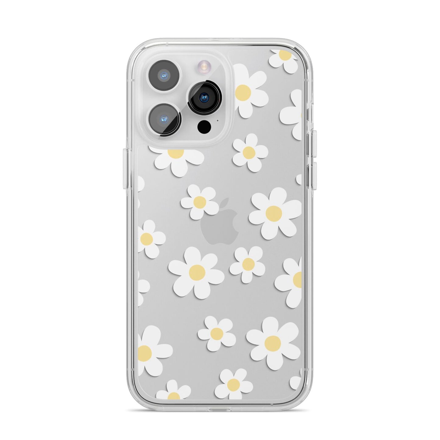 Daisy iPhone 14 Pro Max Clear Tough Case Silver