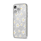 Daisy iPhone 14 Pro Max Glitter Tough Case Silver Angled Image