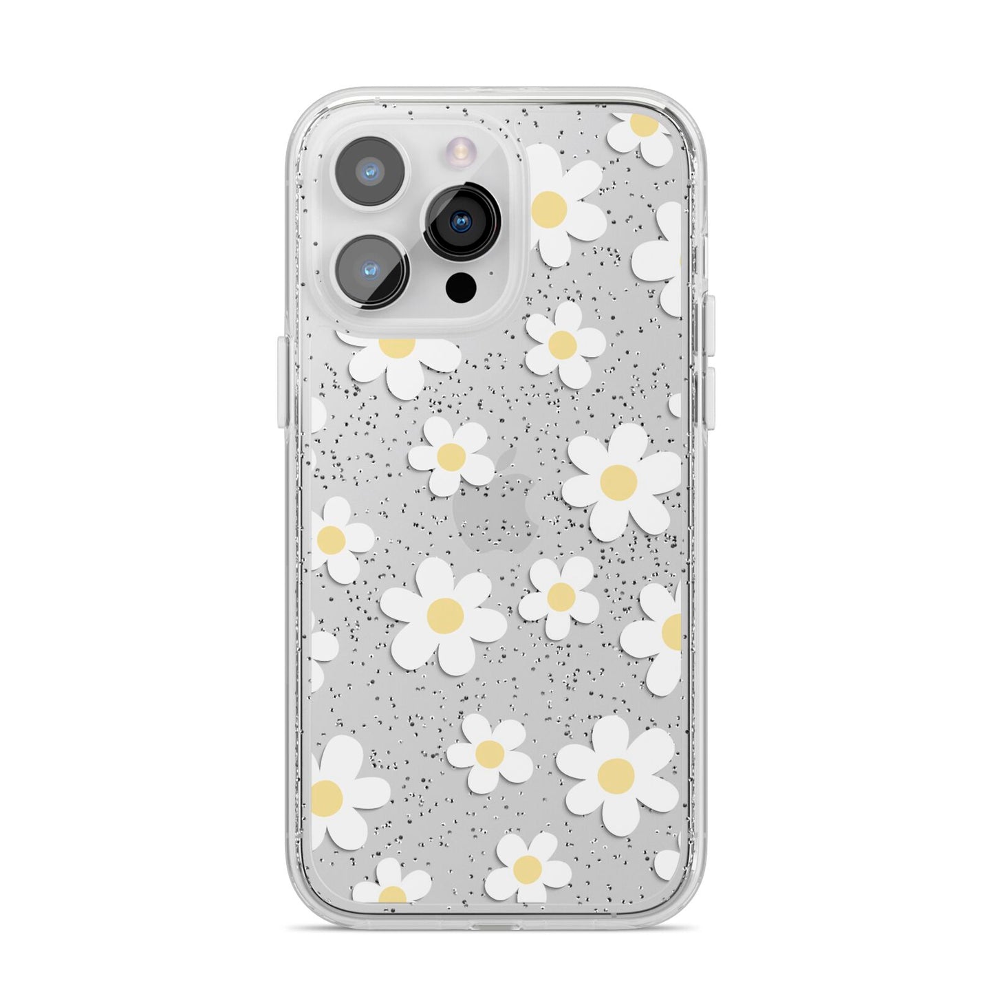 Daisy iPhone 14 Pro Max Glitter Tough Case Silver