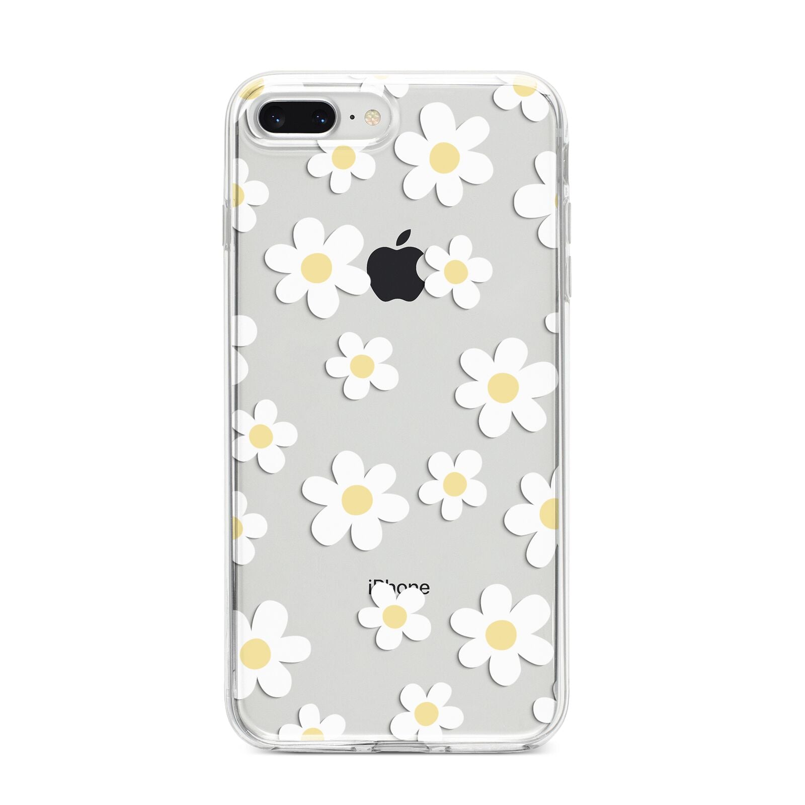 Daisy iPhone 8 Plus Bumper Case on Silver iPhone