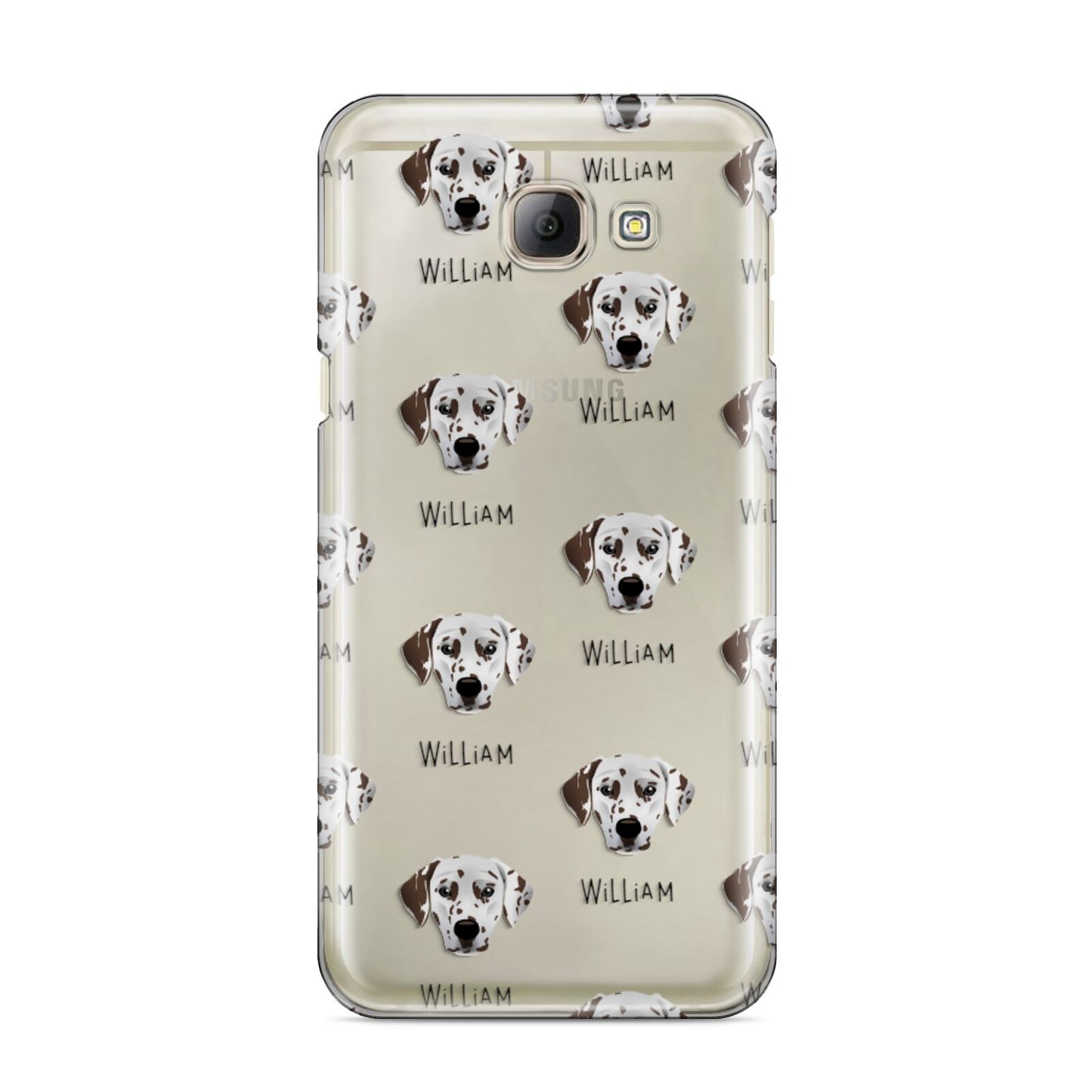 Dalmatian Icon with Name Samsung Galaxy A8 2016 Case