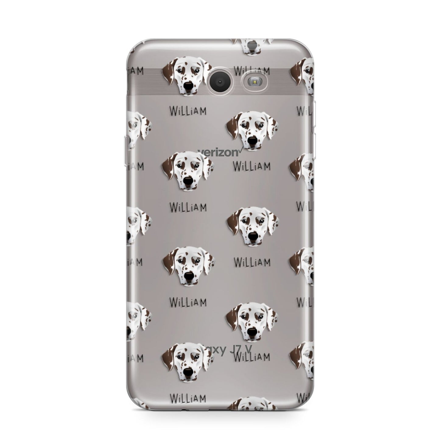 Dalmatian Icon with Name Samsung Galaxy J7 2017 Case