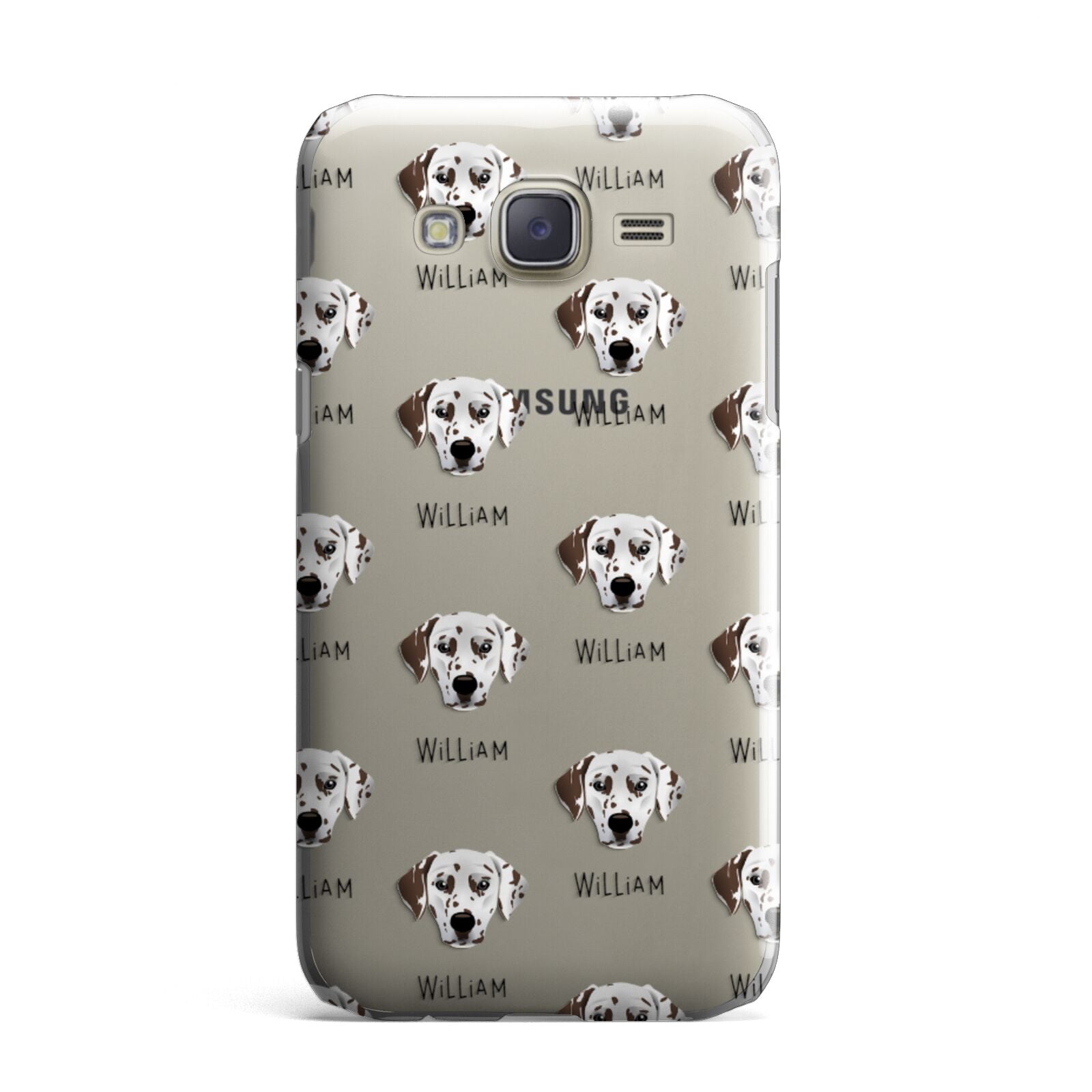 Dalmatian Icon with Name Samsung Galaxy J7 Case