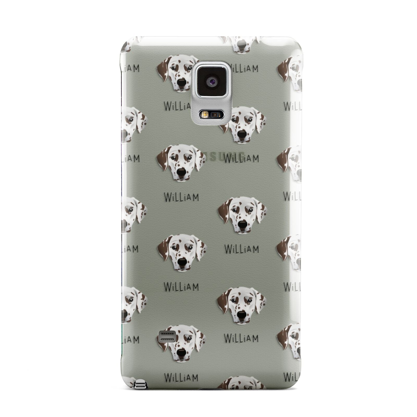 Dalmatian Icon with Name Samsung Galaxy Note 4 Case