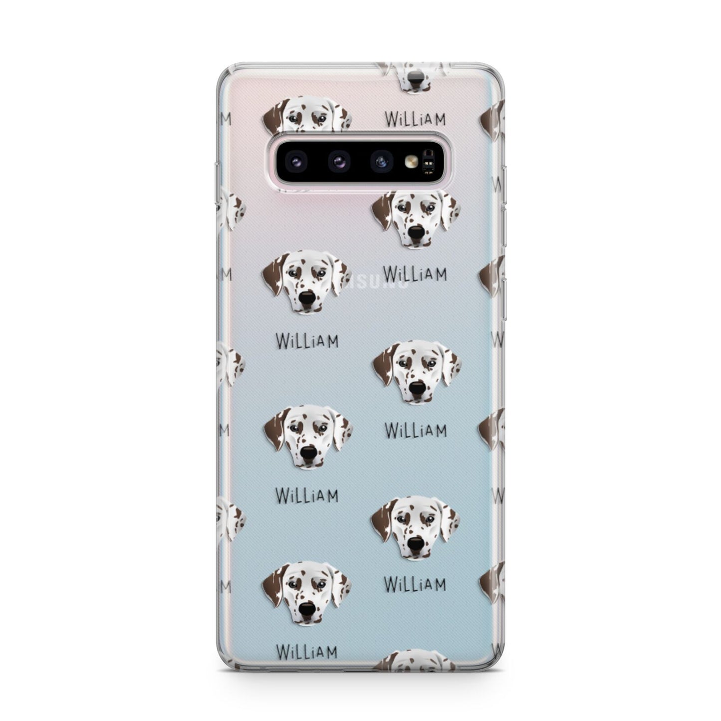 Dalmatian Icon with Name Samsung Galaxy S10 Plus Case