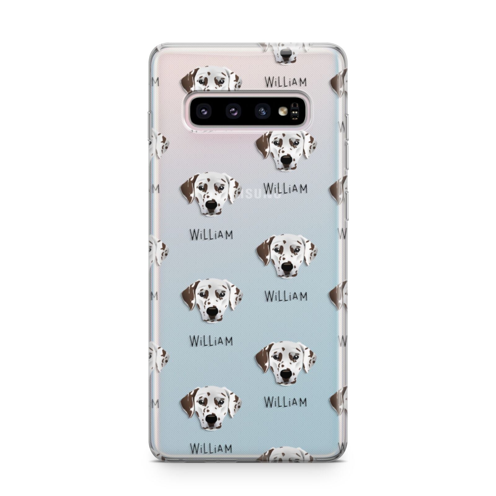 Dalmatian Icon with Name Samsung Galaxy S10 Plus Case