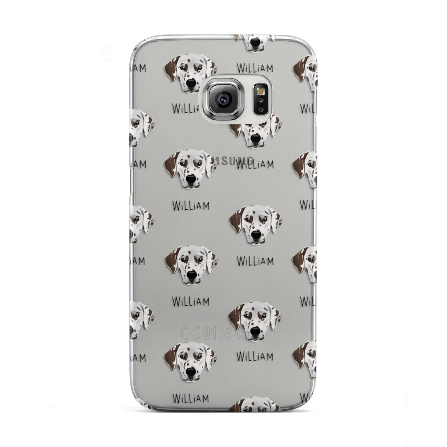 Dalmatian Icon with Name Samsung Galaxy S6 Edge Case