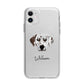 Dalmatian Personalised Apple iPhone 11 in White with Bumper Case