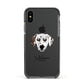 Dalmatian Personalised Apple iPhone Xs Impact Case Black Edge on Black Phone