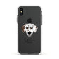 Dalmatian Personalised Apple iPhone Xs Impact Case White Edge on Black Phone