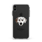 Dalmatian Personalised Apple iPhone Xs Max Impact Case White Edge on Black Phone