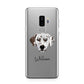 Dalmatian Personalised Samsung Galaxy S9 Plus Case on Silver phone