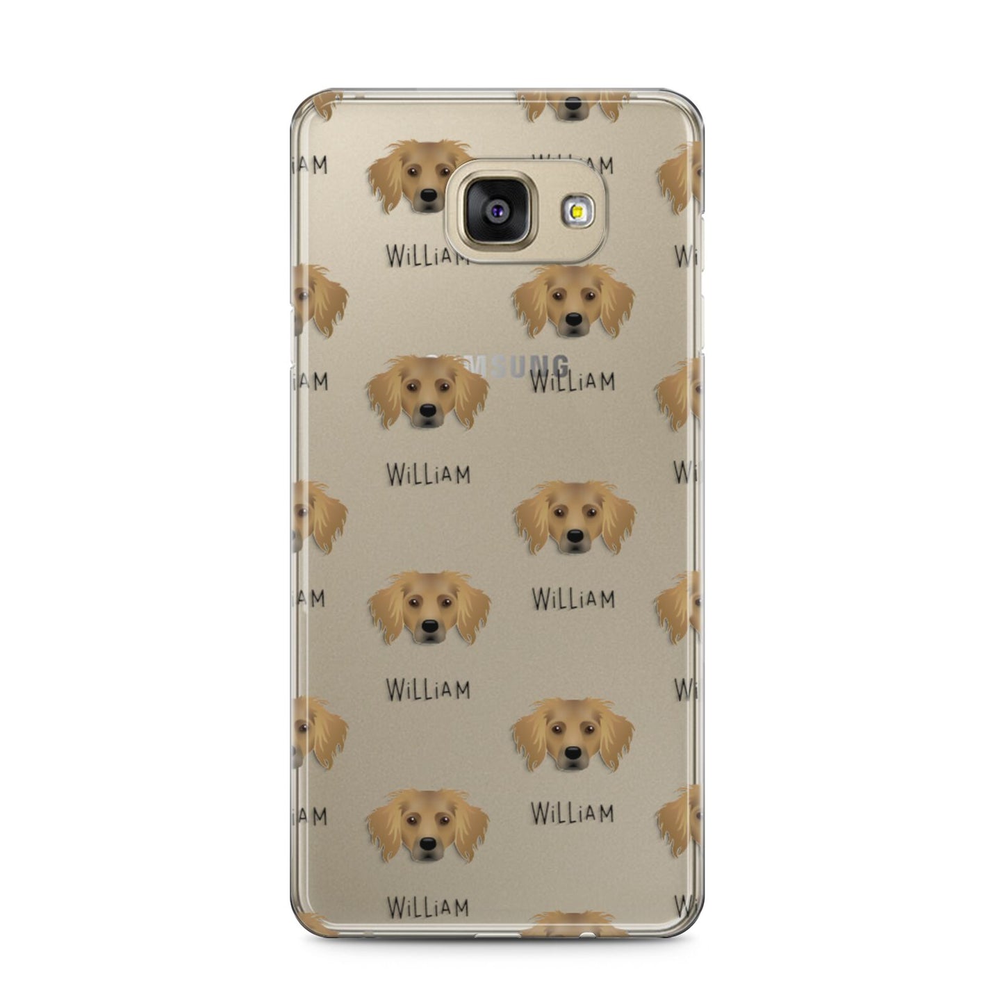 Dameranian Icon with Name Samsung Galaxy A5 2016 Case on gold phone